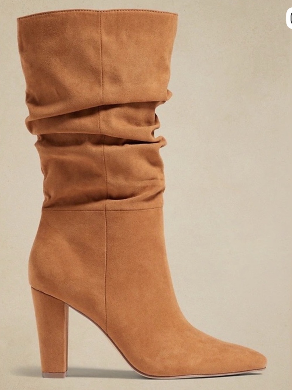 BANANA REPUBLIC Sz 9 Brown Suede Slouchy Boots Excellent Condition Orig $239